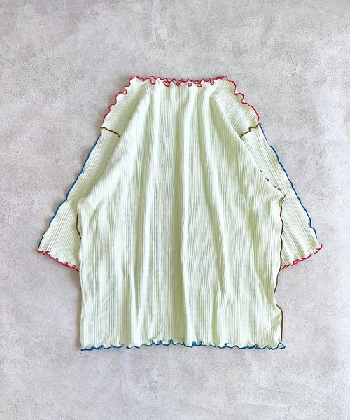HOGAN RANCH WEAR(ホーガンランチウエア)の「メローリブハンソデカットソー/おとな(Tシャツ/カットソー・レディース・チャコール/ラベンダー/ライトグリーン・160cm)」の1枚目の写真