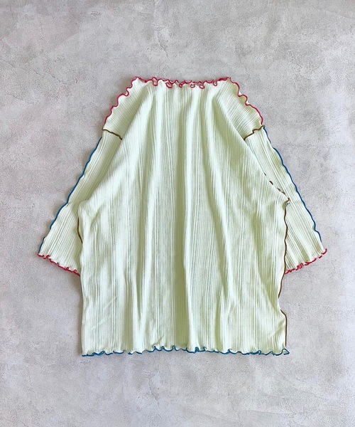 HOGAN RANCH WEAR(ホーガンランチウエア)の「メローリブハンソデカットソー/おとな(Tシャツ/カットソー・レディース・チャコール/ラベンダー/ライトグリーン・160cm)」の4枚目の写真