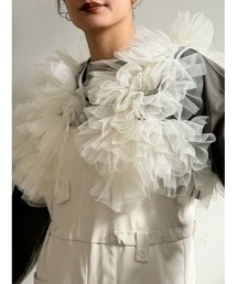 2WAY RUFFLED TULLE VEST