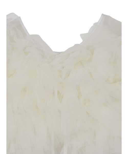 Ameri(アメリ)の「2WAY RUFFLED TULLE VEST(ベスト・レディース・アイボリー/ブラック・FREE)」の16枚目の写真