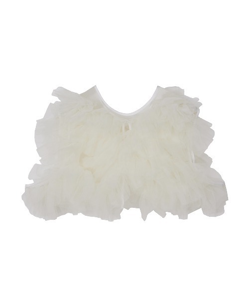 Ameri(アメリ)の「2WAY RUFFLED TULLE VEST(ベスト・レディース・アイボリー/ブラック・FREE)」の20枚目の写真