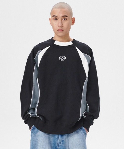 MAHAGRID(マハグリッド)の「『mahagrid/マハグリッド』TRACK PIPING SWEATSHIRT/トラックパイピングスウェット(スウェット・メンズ・ブルー/ブラック・L/M)」の12枚目の写真