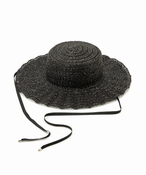 Casselini（キャセリーニ）の「Casselini(キャセリーニ)透かしなみなみハット（ハット・レディース・ナチュラル/ブラック・FREE）」の11枚目の写真
