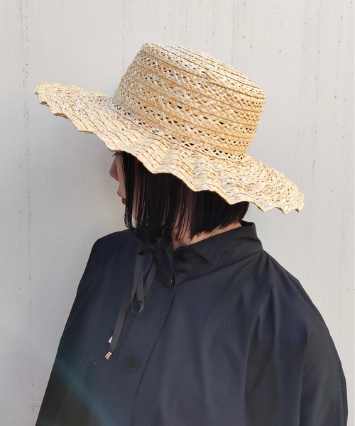 Casselini（キャセリーニ）の「Casselini(キャセリーニ)透かしなみなみハット（ハット・レディース・ナチュラル/ブラック・FREE）」の21枚目の写真