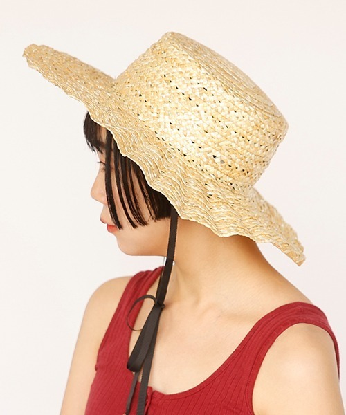 Casselini（キャセリーニ）の「Casselini(キャセリーニ)透かしなみなみハット（ハット・レディース・ナチュラル/ブラック・FREE）」の22枚目の写真