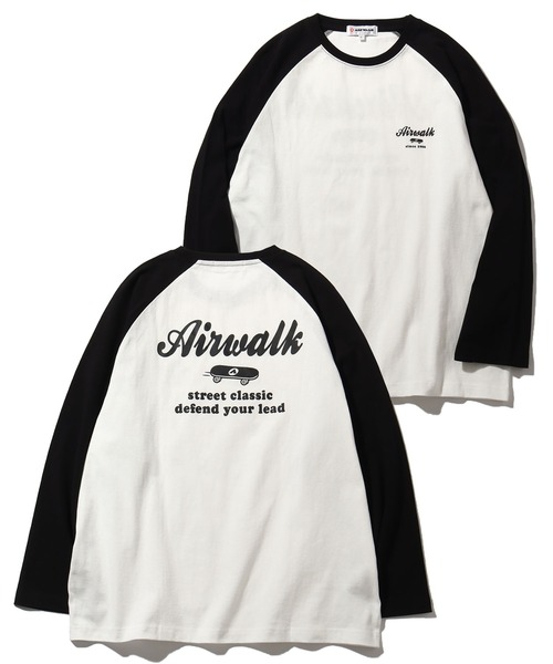 AIRWALK（エアウォーク）の「【AIRWALK/エアウォーク】アートワークデザイン ラグラン ロングスリーブTシャツ（Tシャツ/カットソー・メンズ・ホワイト×グリーン/ホワイト×ブラック/ホワイト×ブルー/ブラック×ホワイト・M/L/LL）」の4枚目の写真