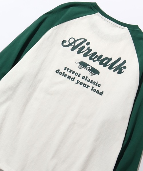 AIRWALK（エアウォーク）の「【AIRWALK/エアウォーク】アートワークデザイン ラグラン ロングスリーブTシャツ（Tシャツ/カットソー・メンズ・ホワイト×グリーン/ホワイト×ブラック/ホワイト×ブルー/ブラック×ホワイト・M/L/LL）」の15枚目の写真