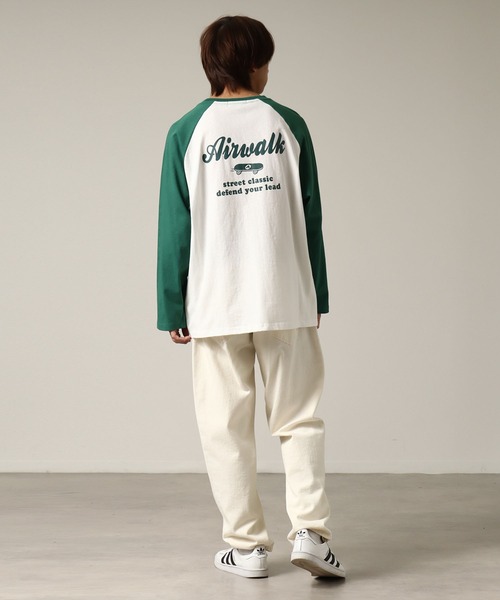 AIRWALK（エアウォーク）の「【AIRWALK/エアウォーク】アートワークデザイン ラグラン ロングスリーブTシャツ（Tシャツ/カットソー・メンズ・ホワイト×グリーン/ホワイト×ブラック/ホワイト×ブルー/ブラック×ホワイト・M/L/LL）」の21枚目の写真