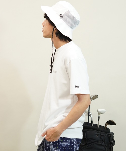 NEW ERA(ニューエラ)の「NEW ERA/ニューエラ 半袖Tシャツ バックプリント 吸汗速乾 14109973/14109974(Tシャツ/カットソー・メンズ・ブラック/ホワイト・XL/L/M)」の5枚目の写真
