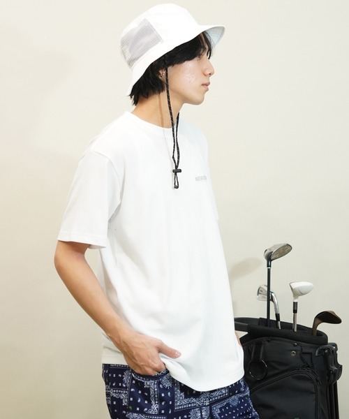 NEW ERA(ニューエラ)の「NEW ERA/ニューエラ 半袖Tシャツ バックプリント 吸汗速乾 14109973/14109974(Tシャツ/カットソー・メンズ・ブラック/ホワイト・XL/L/M)」の7枚目の写真