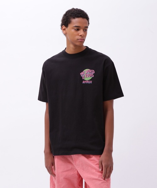 AVIREX（アヴィレックス）の「CREWNECK T-SHIRT THE WORLD IS YOURS / クルーネック Tシャツ ザ ワールド イズ ユアーズ / AVIREX / アヴィレックス（Tシャツ/カットソー・メンズ・グレー/ブラック/ホワイト・MEDIUM/LARGE/X-LARGE/XX-LARGE）」の11枚目の写真