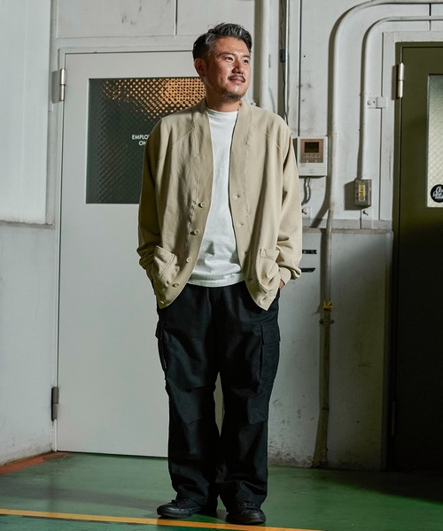 REMI RELIEF（レミレリーフ）の「REMI RELIEF別注 GORDON MILLER（ゴードンミラー） ラグラン カーディガン（カーディガン/ボレロ・メンズ・ブラック/ベージュ・L/M）」の19枚目の写真