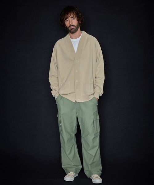 REMI RELIEF（レミレリーフ）の「REMI RELIEF別注 GORDON MILLER（ゴードンミラー） ラグラン カーディガン（カーディガン/ボレロ・メンズ・ブラック/ベージュ・L/M）」の17枚目の写真