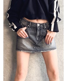 GYDA | Vintageデニムスカートライクショートパンツ(デニムスカート)