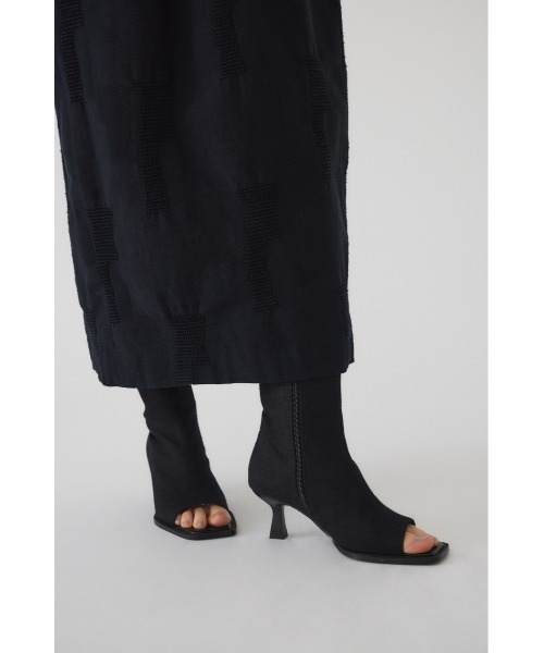 RIM.ARK(リムアーク)の「Open toe middle boots オープントゥミドルブーツ(ブーツ・レディース・ライトベージュ/ブラック・39/38/36/37)」の9枚目の写真