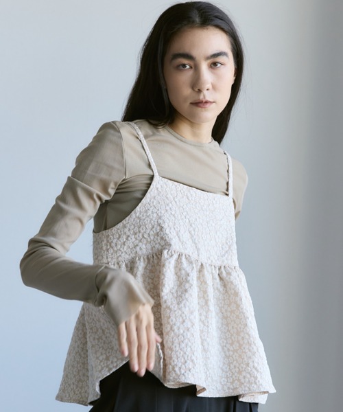 Libra Cue(リブラ キュー)の「ふくれジェガードマルチウェイビスチェ(その他トップス・レディース・ベージュ/ブラック・FREE)」の22枚目の写真