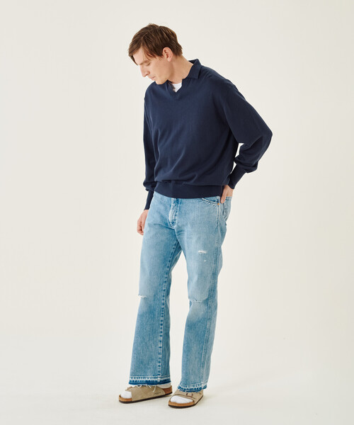 Wrangler（ラングラー）の「Wrangler | 〈別注〉13MWZ デニムパンツ CRASH MEN（デニムパンツ・メンズ・ブルー系その他・S/M/L）」の3枚目の写真