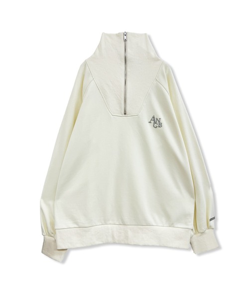 ANDGEEBEE（アンジービー）の「UNISEX ハーフZIPスウェット（スウェット・レディース・アイボリー/ブルー・FREE）」の17枚目の写真
