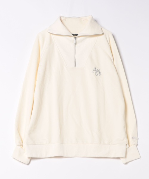 ANDGEEBEE（アンジービー）の「UNISEX ハーフZIPスウェット（スウェット・レディース・アイボリー/ブルー・FREE）」の15枚目の写真