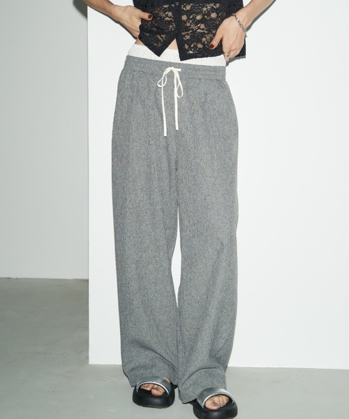 Auntie Rosa Holiday(アンティローザホリデー)の「ダブルウエストイージーパンツ / サイズ展開あり(その他パンツ・レディース・グレー/グリーン/ブラック/オレンジ・SMALL/MEDIUM)」の3枚目の写真