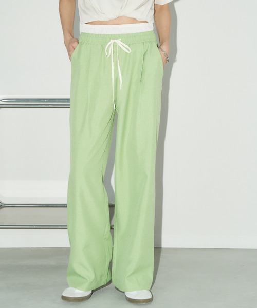 Auntie Rosa Holiday(アンティローザホリデー)の「ダブルウエストイージーパンツ / サイズ展開あり(その他パンツ・レディース・グレー/グリーン/ブラック/オレンジ・SMALL/MEDIUM)」の4枚目の写真