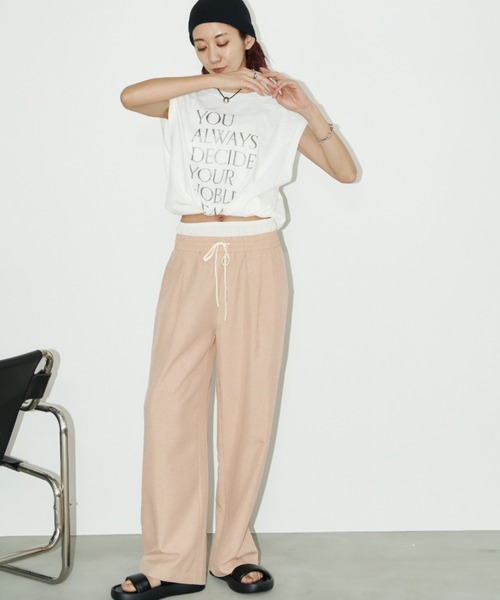 Auntie Rosa Holiday(アンティローザホリデー)の「ダブルウエストイージーパンツ / サイズ展開あり(その他パンツ・レディース・グレー/グリーン/ブラック/オレンジ・SMALL/MEDIUM)」の10枚目の写真