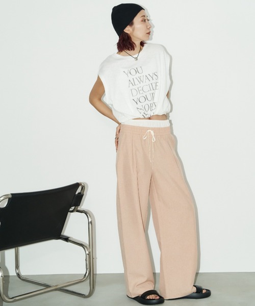 Auntie Rosa Holiday(アンティローザホリデー)の「ダブルウエストイージーパンツ / サイズ展開あり(その他パンツ・レディース・グレー/グリーン/ブラック/オレンジ・SMALL/MEDIUM)」の14枚目の写真