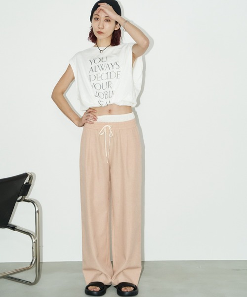 Auntie Rosa Holiday(アンティローザホリデー)の「ダブルウエストイージーパンツ / サイズ展開あり(その他パンツ・レディース・グレー/グリーン/ブラック/オレンジ・SMALL/MEDIUM)」の12枚目の写真