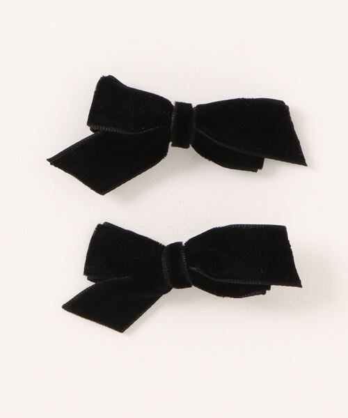 LOWRYS FARM(ローリーズファーム)の「2Pリボンクリップ 108489(ヘアゴム・レディース・ブラック系その他/ブラック・FREE)」の2枚目の写真
