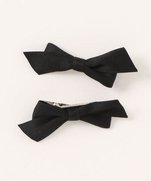 LOWRYS FARM(ローリーズファーム)の「2Pリボンクリップ 108489(ヘアゴム・レディース・ブラック系その他/ブラック・FREE)」の1枚目の写真