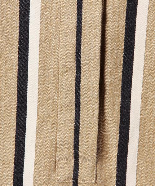 BEAUTY&YOUTH UNITED ARROWS（ビューティーアンドユースユナイテッドアローズ）の「BY ヘリンボーンストライプバンドカラーチュニック◆（シャツ/ブラウス・レディース・ベージュ/ライラック・フリー）」の6枚目の写真