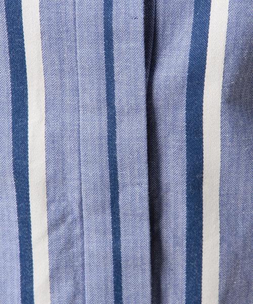 BEAUTY&YOUTH UNITED ARROWS（ビューティーアンドユースユナイテッドアローズ）の「BY ヘリンボーンストライプバンドカラーチュニック◆（シャツ/ブラウス・レディース・ベージュ/ライラック・フリー）」の8枚目の写真