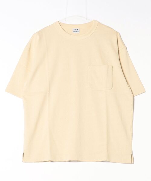 TIGORA（ティゴラ）の「ティゴラ TIGORA ヘビーウェイトオーバーサイズTシャツ（Tシャツ/カットソー・メンズ・ホワイト/サンドグレー/ピンク/ダークブルー/ブラック/ペールイエロー/ダークグリーン/チャコールグレー・S/M/L/LL/3L）」の7枚目の写真