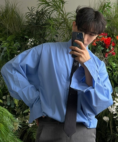 ASCLO(エジュクロ)の「ASCLO Megafit No Aging Shirt(シャツ/ブラウス・メンズ・ホワイト/スカイブルー/ブラック・FREE)」の6枚目の写真