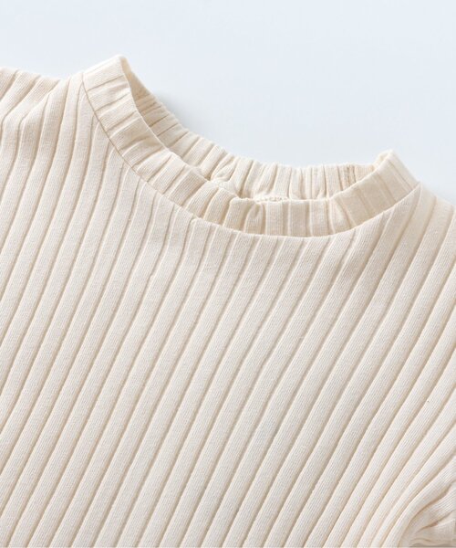 p.premier（ピードットプルミエ）の「フリルデザインワンピース&リブTシャツセット（ワンピース・キッズ・ベージュ/ブラック・80/90/100/110/120/130/140）」の12枚目の写真