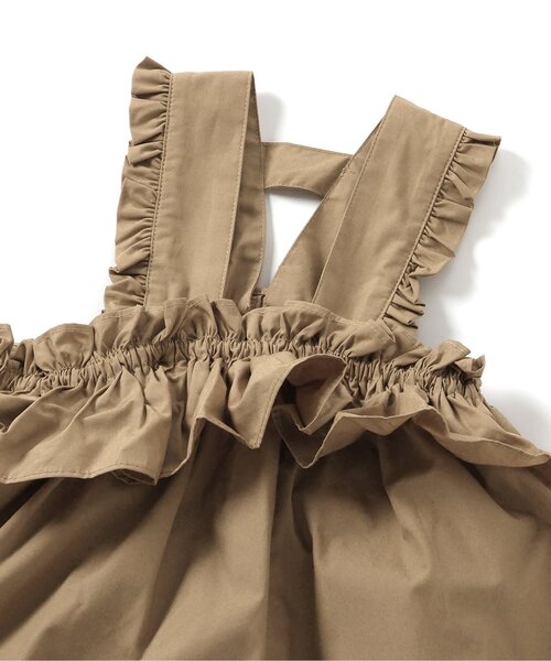 p.premier（ピードットプルミエ）の「フリルデザインワンピース&リブTシャツセット（ワンピース・キッズ・ベージュ/ブラック・80/90/100/110/120/130/140）」の17枚目の写真