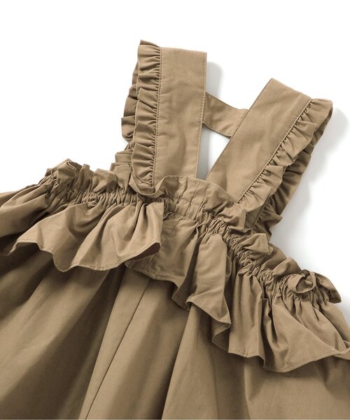 p.premier（ピードットプルミエ）の「フリルデザインワンピース&リブTシャツセット（ワンピース・キッズ・ベージュ/ブラック・80/90/100/110/120/130/140）」の19枚目の写真
