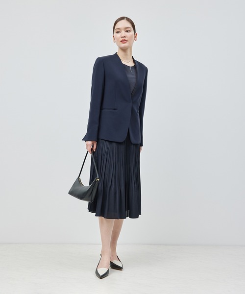 ROPE'（ロペ）の「シルクライクサテン長袖Tシャツ（Tシャツ/カットソー・レディース・ネイビー/ピンク系その他2・FREE）」の4枚目の写真