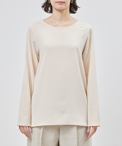 ROPE'（ロペ）の「シルクライクサテン長袖Tシャツ（Tシャツ/カットソー・レディース・ネイビー/ピンク系その他2・FREE）」の11枚目の写真