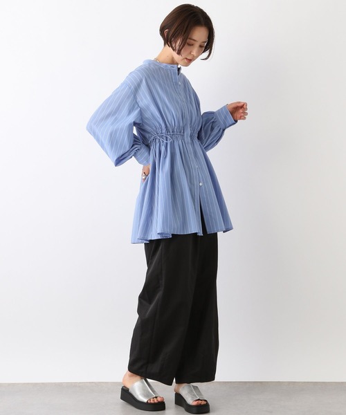 LEPSIM（レプシィム）の「ウエストシャーリングシャツ　104037（シャツ/ブラウス・レディース・ブルー/グレー/オフホワイト/ベージュ系その他・FREE）」の20枚目の写真