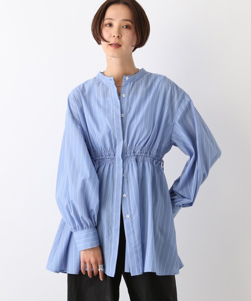 LEPSIM（レプシィム）の「ウエストシャーリングシャツ　104037（シャツ/ブラウス・レディース・ブルー/グレー/オフホワイト/ベージュ系その他・FREE）」の21枚目の写真