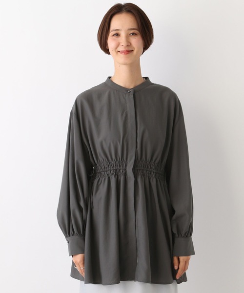 LEPSIM（レプシィム）の「ウエストシャーリングシャツ　104037（シャツ/ブラウス・レディース・ブルー/グレー/オフホワイト/ベージュ系その他・FREE）」の12枚目の写真