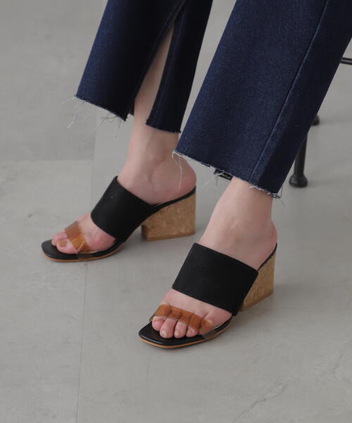 FREE'S MART(フリーズマート)の「◆コルクウェッジサンダル(サンダル・レディース・ブラック/グレー/ブルー・SMALL/MEDIUM)」の2枚目の写真