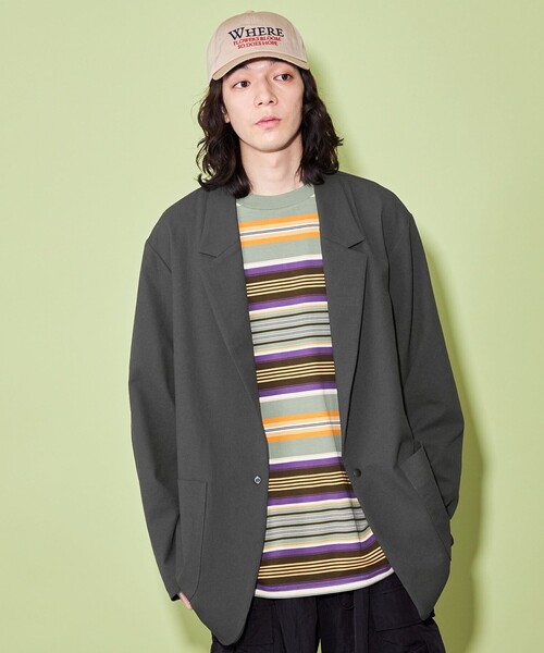 CITEN（シテン）の「＜CITEN＞シャツ テーラードジャケット（テーラードジャケット・メンズ・ダークグレー/モカ・M/L）」の6枚目の写真