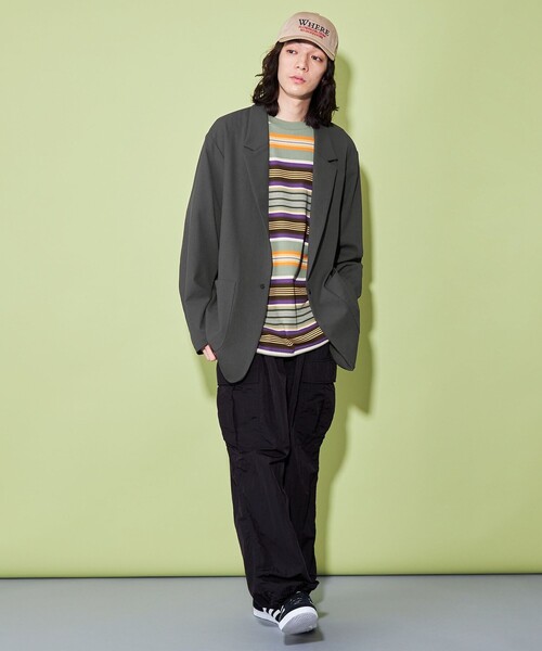 CITEN（シテン）の「＜CITEN＞シャツ テーラードジャケット（テーラードジャケット・メンズ・ダークグレー/モカ・M/L）」の8枚目の写真