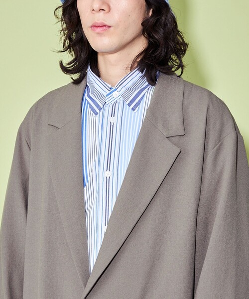 CITEN（シテン）の「＜CITEN＞シャツ テーラードジャケット（テーラードジャケット・メンズ・ダークグレー/モカ・M/L）」の12枚目の写真