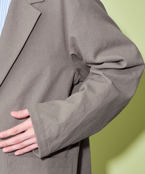 CITEN（シテン）の「＜CITEN＞シャツ テーラードジャケット（テーラードジャケット・メンズ・ダークグレー/モカ・M/L）」の13枚目の写真