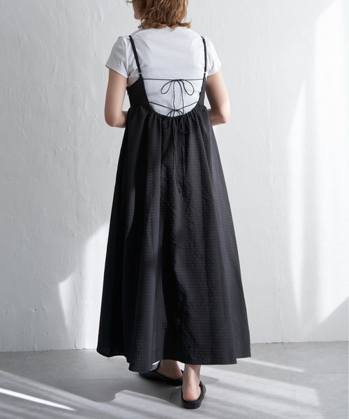 【idem】チェックワンピース idem（イデム）の「check no sleeve onepiece/ノースリーブ