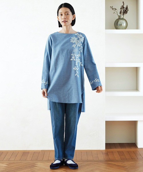 サニークラウズ 白い花刺しゅうトップス〈レディース〉（その他トップス）｜Sunny clouds（サニークラウズ）