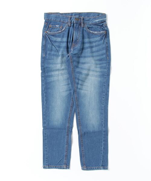 atONE(アットワン)の「atONE ヴィンテージ加工 テーパードデニムパンツ(デニムパンツ・レディース・ネイビー/ブルー・3L/4L/L/LL/M)」の21枚目の写真